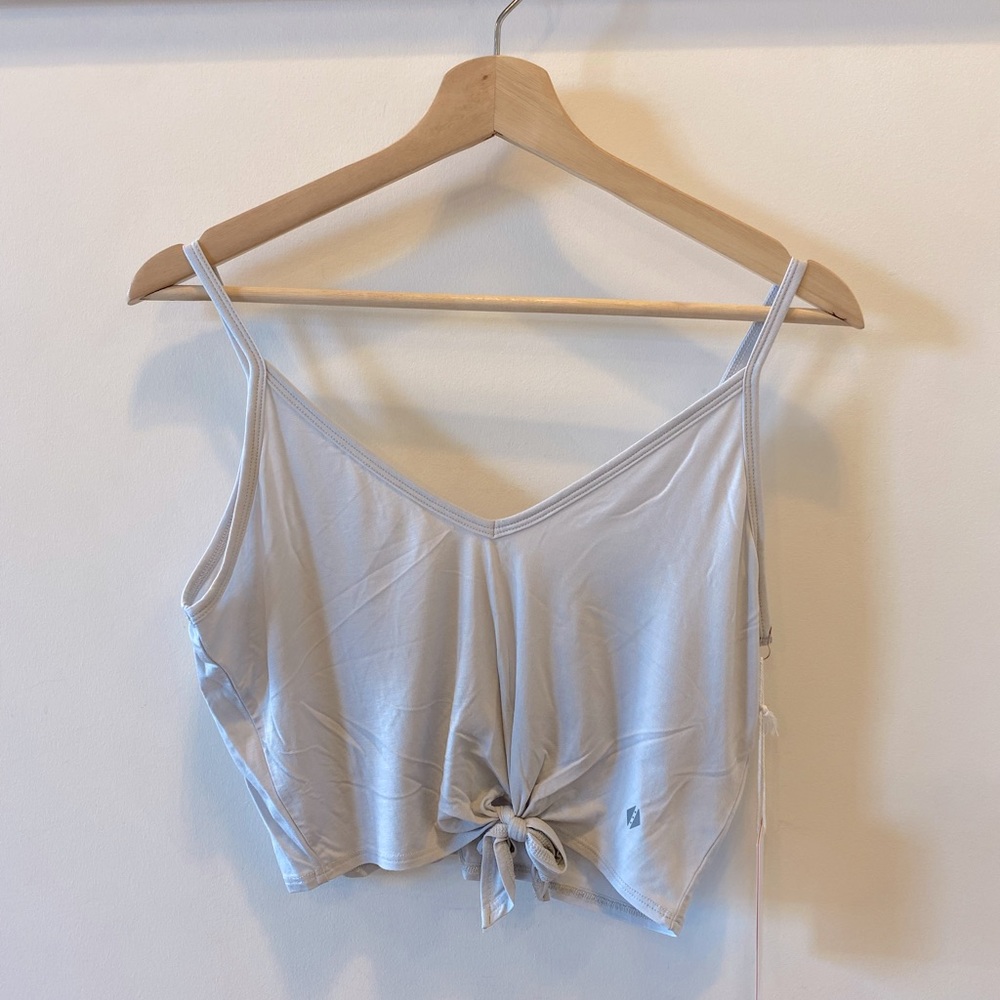 NWT Tavi Tie Front Tank in Light Grey